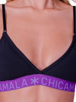 Muchachomalo Dames 1-pack triangle top effen Zwart - XL