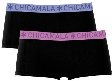 Muchachomalo Dames 2-pack boxershorts - maat XL Zwart