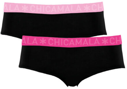 Muchachomalo Dames 2-pack briefs Zwart - S