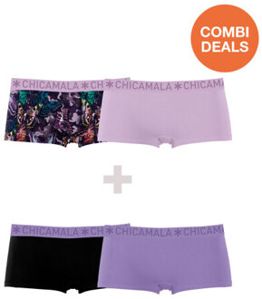 Muchachomalo Dames 2+2-pack boxershorts Veelkleurig - XL