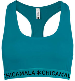 Muchachomalo Dames racerback effen freelike Blauw - S