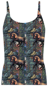 Muchachomalo Girls 1-pack singlet printed - maat 104 Veelkleurig