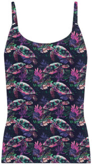 Muchachomalo Girls 1-pack singlet printed - maat 104 Veelkleurig