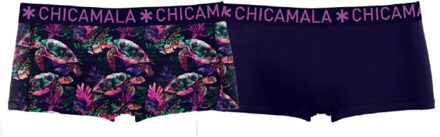 Muchachomalo Girls 2-pack boxer shorts print + solid Veelkleurig - 104