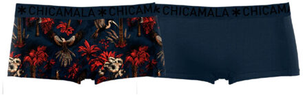 Muchachomalo Girls 2-pack boxer shorts print + solid Veelkleurig - 146/152