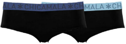 Muchachomalo Girls 2-pack hipster solid - maat 134/140 Veelkleurig