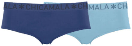 Muchachomalo Girls 2-pack hipster solid Veelkleurig - 110/116