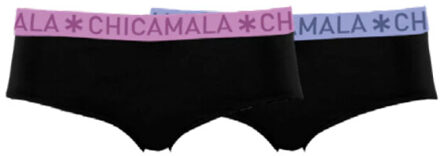 Muchachomalo Girls 2-pack hipster solid Veelkleurig - 122/128