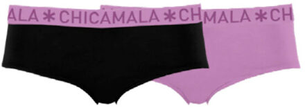 Muchachomalo Girls 2-pack hipster solid Veelkleurig - 134/140