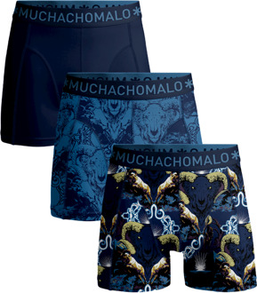 Muchachomalo Goat Boxershorts Heren (3-pack) donker blauw - blauw - geel - XL