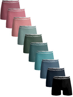 Muchachomalo Heren 10-pack boxershorts effen Veelkleurig - S