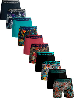 Muchachomalo Heren 10-pack boxershorts print/effen - maat M Veelkleurig