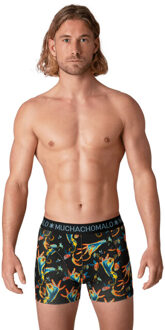 Muchachomalo Heren 12-pack boxershorts print/effen Veelkleurig - M