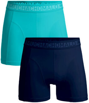 Muchachomalo Heren 2-pack boxershorts effen Blauw - XL