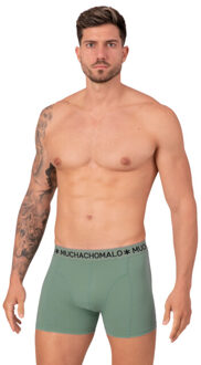 Muchachomalo Heren 2-pack boxershorts effen Groen - S