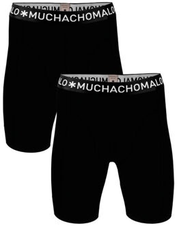 Muchachomalo Heren 2-pack longshort effen Zwart - S