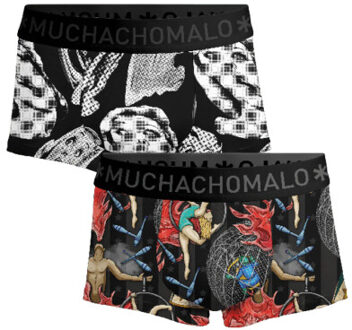 Muchachomalo Heren 2-pack trunks circus - maat M Veelkleurig