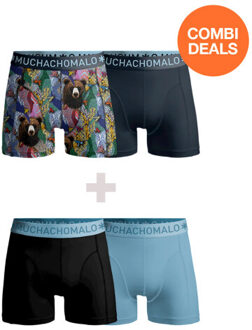 Muchachomalo Heren 2+2-pack boxershorts print Veelkleurig - XXL