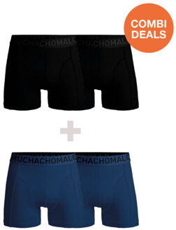 Muchachomalo Heren 2+2-pack microfiber - maat S Veelkleurig