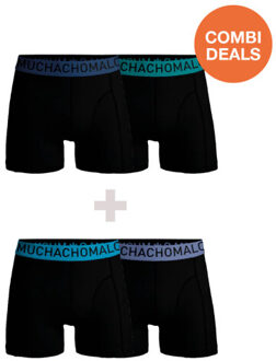 Muchachomalo Heren 2+2-pack microfiber Zwart - XL