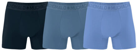Muchachomalo Heren 3-pack boxershorts Blauw - L
