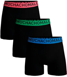 Muchachomalo Heren 3-pack boxershorts microfiber - maat L Zwart