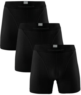 Muchachomalo Heren 3-pack boxershorts pima cotton Zwart - XXL