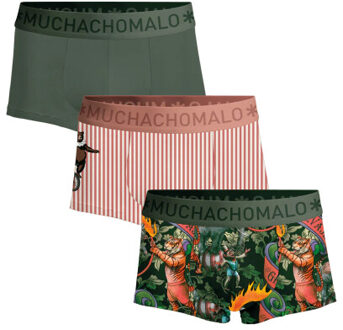 Muchachomalo Heren 3-pack trunks circus animals - maat S Veelkleurig