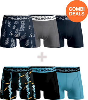Muchachomalo Heren 3+3-pack boxershorts print Print / Multi - S