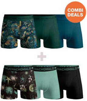 Muchachomalo Heren 3+3-pack boxershorts Veelkleurig - XXXL