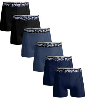 Muchachomalo Heren 6-pack boxershorts effen - maat S Veelkleurig