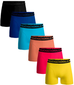 Muchachomalo Heren 6-pack boxershorts effen Veelkleurig - S