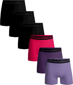 Muchachomalo Heren 6-pack boxershorts effen Veelkleurig