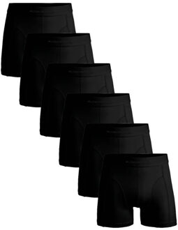 Muchachomalo Heren 6-pack boxershorts pima cotton Zwart - S