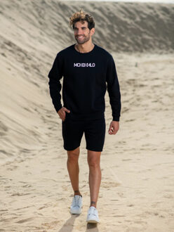 Muchachomalo Heren print sweater - maat S Zwart