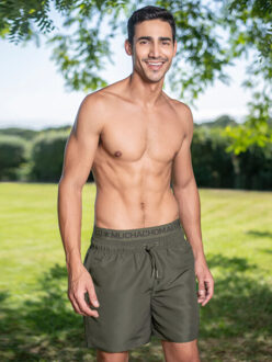 Muchachomalo Heren zwembroek leger + gratis microfiber boxershort Groen - XL