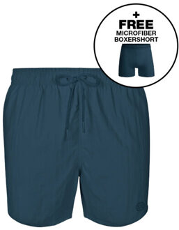 Muchachomalo Heren zwembroek + gratis microfiber boxershort Blauw