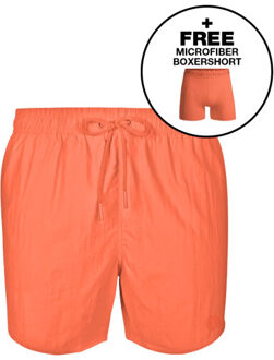 Muchachomalo Heren zwembroek + gratis microfiber boxershort Oranje - S