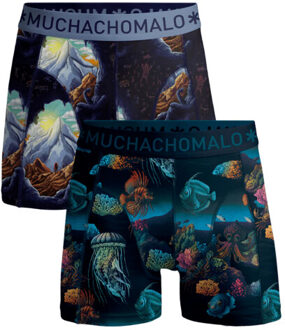 Muchachomalo Jongens 2-pack boxershorts deep sea mountaintops Veelkleurig - 158/164