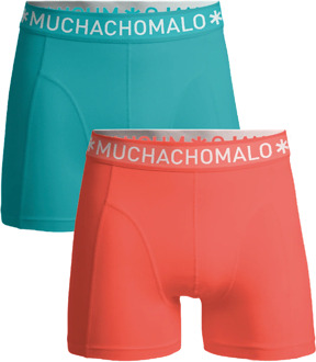 Muchachomalo Jongens 2-pack boxershorts effen Print / Multi - 122/128