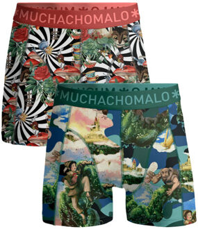Muchachomalo Jongens 2-pack boxershorts jackbean alicewonder Veelkleurig - 134/140