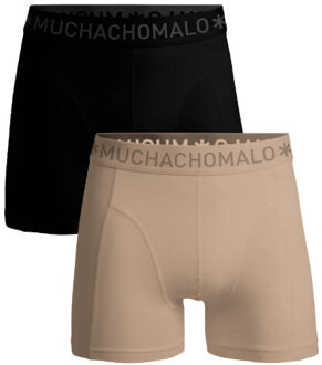Muchachomalo Jongens 2-pack boxershorts - maat 134/140 Beige