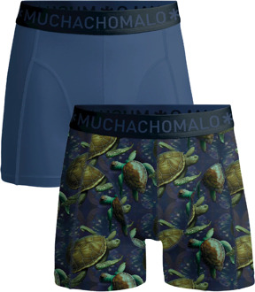 Muchachomalo Jongens 2-pack boxershorts print/effen Print / Multi - 146/152