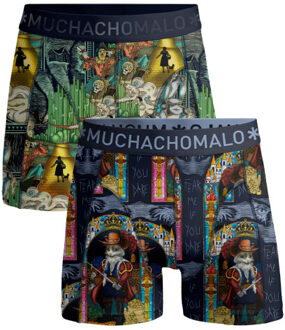 Muchachomalo Jongens 2-pack boxershorts pussboots wizardoz Veelkleurig - 158/164