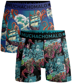 Muchachomalo Jongens 2-pack boxershorts water elements Veelkleurig - 176