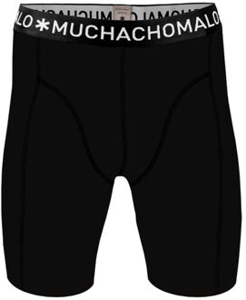 Muchachomalo Jongens 2-pack longshort effen Zwart - 134/140