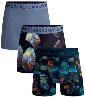 Muchachomalo Jongens 3-pack boxershorts deep sea mountaintops Veelkleurig - 122/128