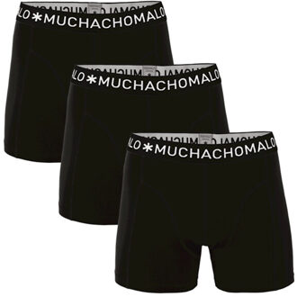 Muchachomalo Jongens 3-pack boxershorts effen - maat 110/116 Zwart