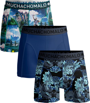 Muchachomalo Jongens 3-pack boxershorts elebudha virtualreality Print / Multi - 122/128