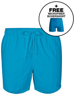 Muchachomalo Jongens zwembroek + gratis microfiber boxershort Blauw - 134/140
